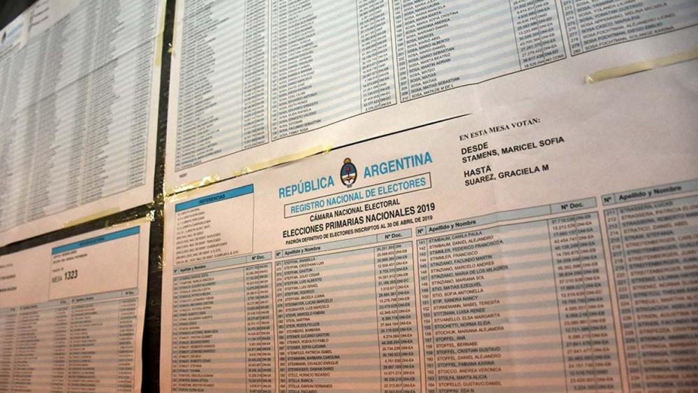 Ya se puede consultar el Padrón Provisorio para las elecciones legislativas