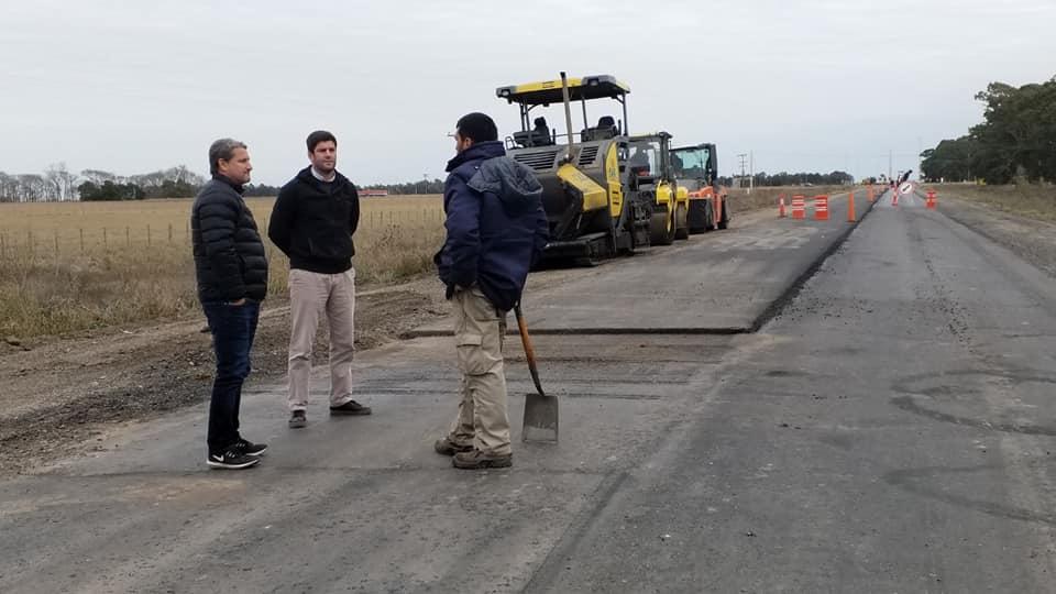 Cordonnier recorrió las obras de la ruta 74