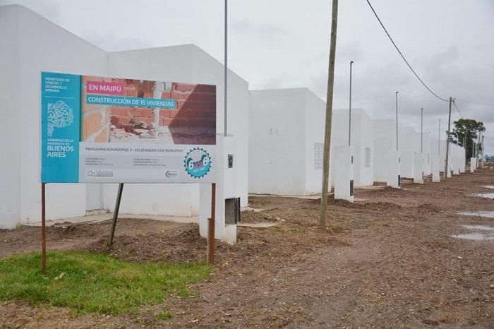 En Lezama, Castelli y Maipú avanza la construcción de 246 viviendas