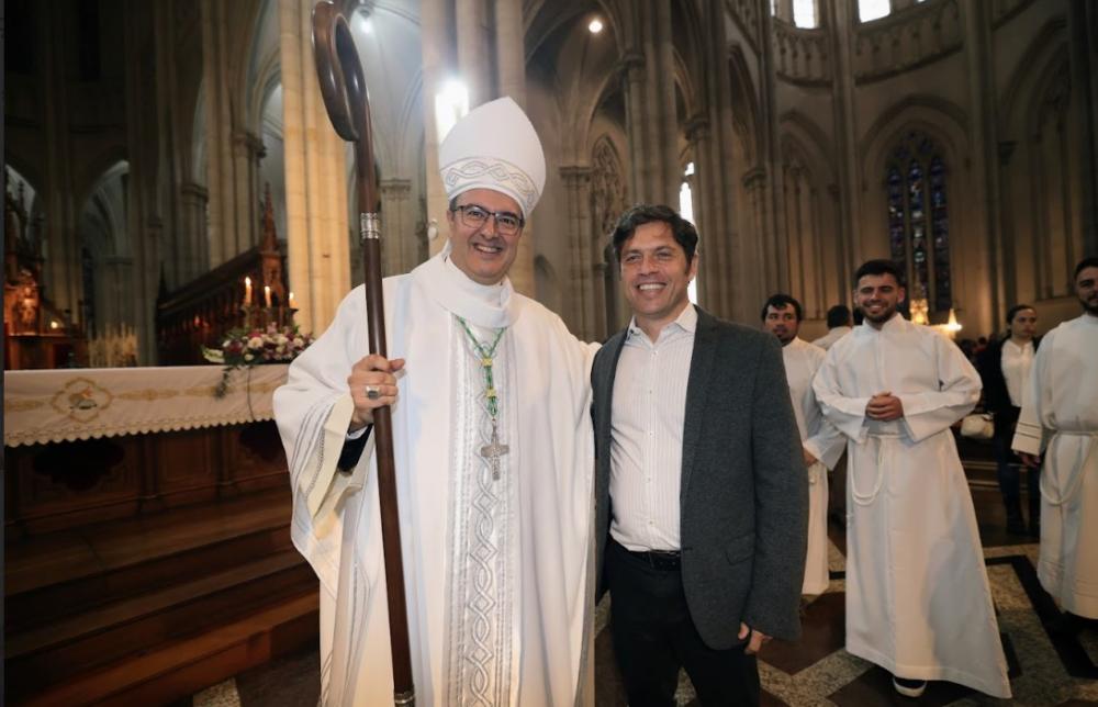 Kicillof participó de la ceremonia de asunción del nuevo arzobispo de La Plata
