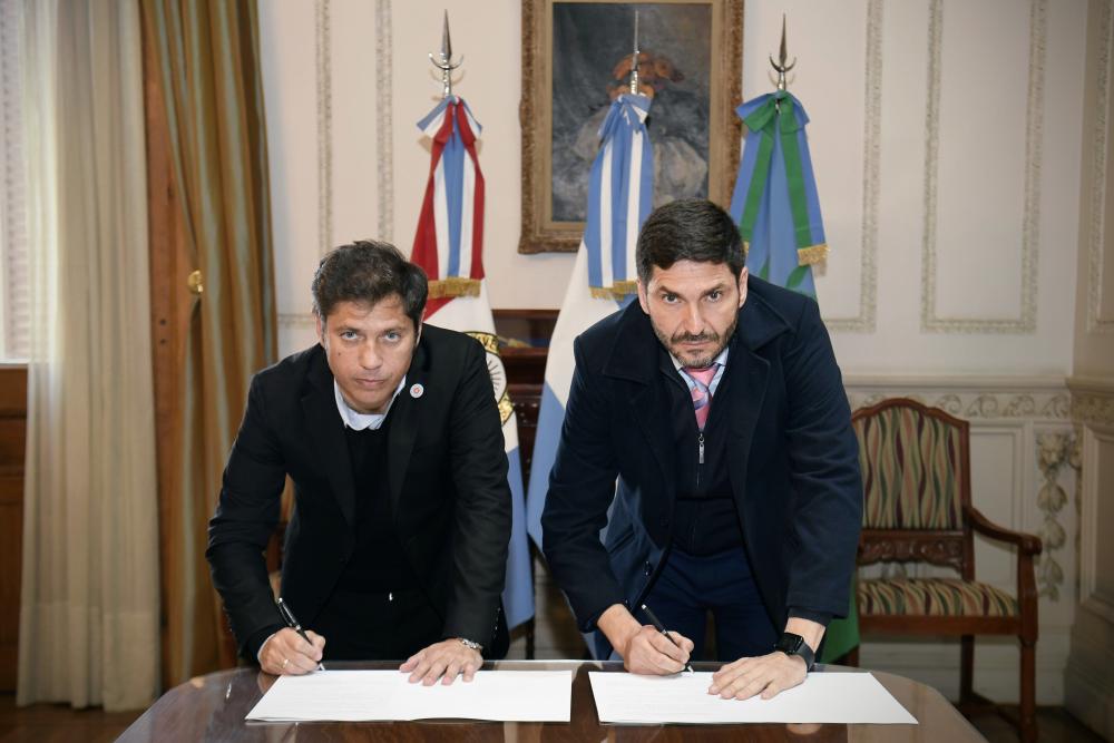 Kicillof y Pullaro firmaron un convenio para fortalecer el trabajo conjunto en la lucha contra el delito complejo