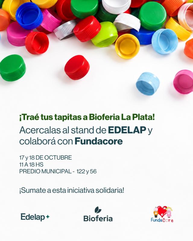 EDELAP se suma a Bioferia La Plata con actividades para toda la familia y una colecta solidaria de tapitas EDELAP se suma a Bioferia La Plata con actividades para toda la familia y una colecta solidaria de tapitas